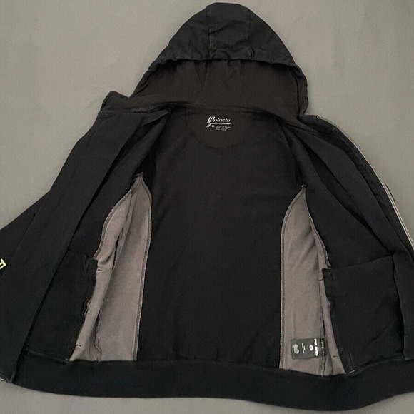 Polaris Jacket Womens Medium Black Gray Full Zip Hoodie Sweatshirt Long Sleeve - Picture 6 of 12